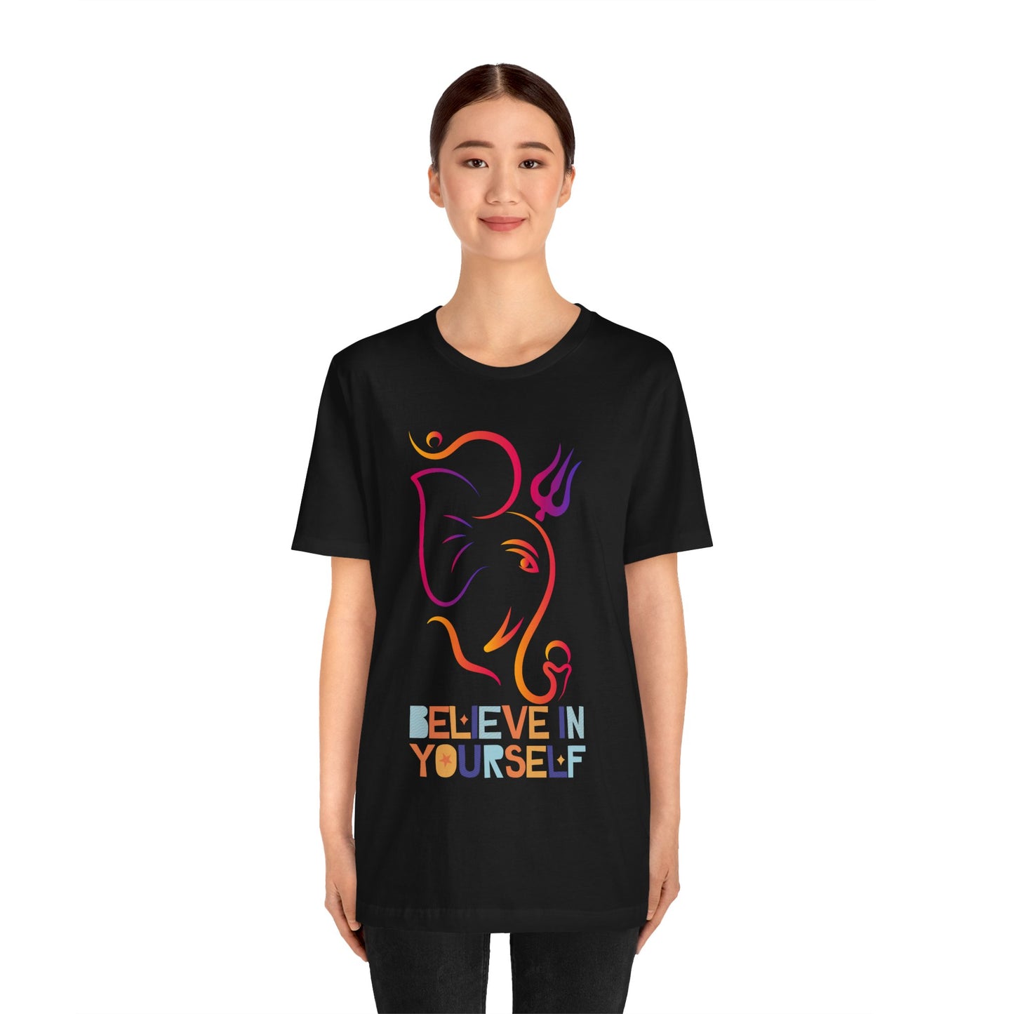 Divine Ganesha: Elegant Hindu Mythology-Inspired T-Shirt Unisex Jersey Short Sleeve Tee