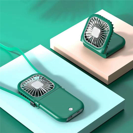 Hands-free Neck-Fan Band Hands-Free Hanging USB Rechargeable Dual Cooling Fan Mini Air Cooler Summer Portable Foldable Fan